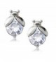 Ladybugs Stud Earrings with White Zirconia Austrian Crystals 18 ct Gold Plated for Women and Girls - CI12MYIZFMT
