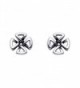 Small Stainless Steel Celtic Cross Stud Earrings - CR119E42DZZ