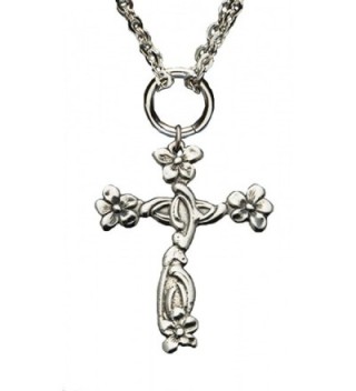 Silver Spoon Cross Double Chain Link Abigail Necklace CND - CJ1199FYKPF