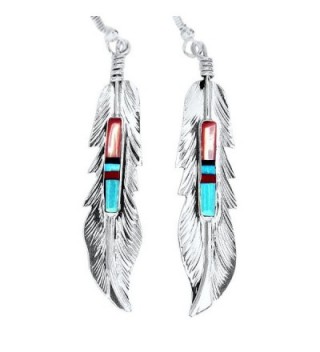 USA Made!!! BY Navajo Artist Freddy Barney: Hand crafted Sterling silver & treated Natural stone earrings - C511CQZSNR1