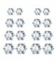 JewelrieShop Stainless Steel Zirconia Earrings - 01. White + White CZ - C811IIP500V