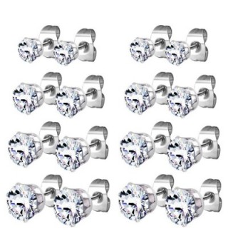 JewelrieShop Stainless Steel Zirconia Earrings