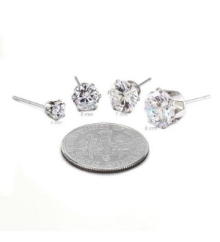 JewelrieShop Stainless Steel Zirconia Earrings in Women's Stud Earrings