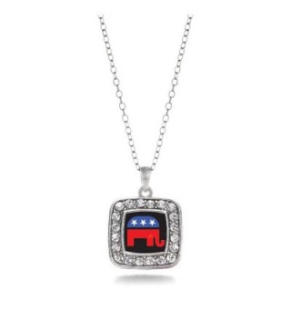 Inspired Silver Pro GOP Republican Party Elephant Charm Necklace - CQ11V7TX679