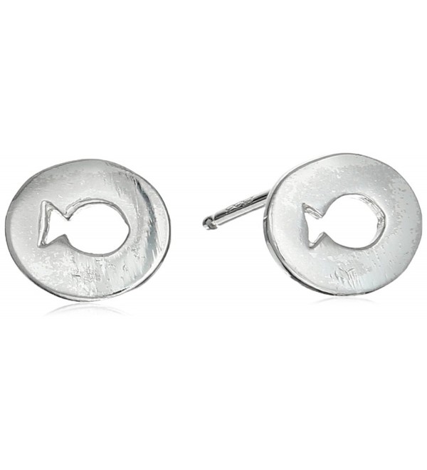 Alex Woo "Finding Dory" Mini Addition Inspired By The Logo For Disney Pixar's Stud Earrings - Silver - C412FBMBCLJ