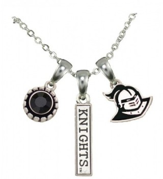 Central Florida Knights 3 Charm Black Crystal Silver Necklace Jewelry UCF - CG12CEXCFT1