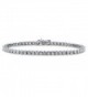 BERRICLE Rhodium Plated Sterling Silver Tennis Bracelet Made with Swarovski Zirconia - CK128GD87QD