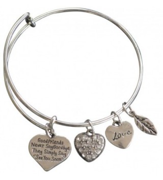 Best Friends Bracelets- Good Friends Never Say Goodbye Bangle Bracelet- Friend Jewelry- Perfect Gift for Friends - CV12MP8IACZ