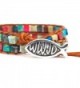 WWJD Bracelet Leather Rainbow Beads in Women's Wrap Bracelets