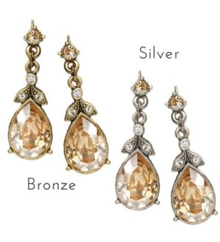 Swarovski Teardrop Bridesmaids Earrings Champagne in Women's Drop & Dangle Earrings