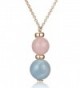 Lanfeny Sterling Pendant Necklace Aquamarine