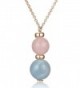 Lanfeny Sterling Pendant Necklace Aquamarine