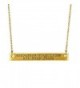 Miraclelove Gold Chain Inspirational Necklace Handmade Brass Engraved Bar Necklace- 18" - CM182LAREGN