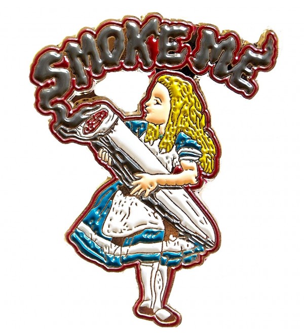 Alice In Wonderland "Smoke Me" Novelty Enamel Pin Goldenflower - CG12EXKTMXZ