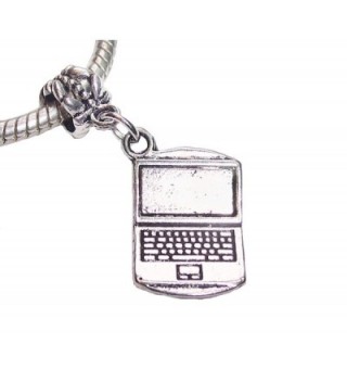 Laptop Computer Notebook Tablet Technology Dangle Charm for European Bracelets - CW12JDFY4SD