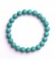 iSTONE Gemstone Beaded 8mm Bracelet Chakra Reiki Healing Stretch Bracelet 7 '' - Turquoise - CM1869CHN6H