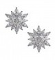 Samky Jewelry Starburst Flower Brilliant Marquise CZ Crystals Stud Earrings with Gift Box - CV12O8DRDYD
