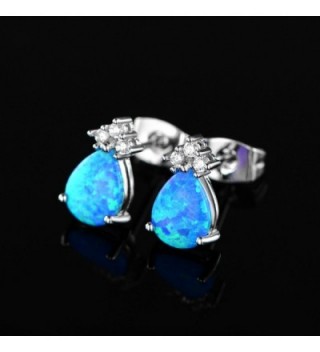 OPALTOP Platinum Teardrop Zirconia Earrings