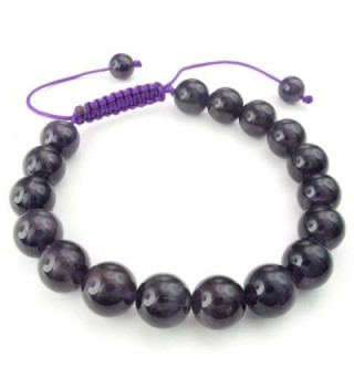 KONOV Gemstone Amethyst Bracelet Adjustable in Women's Link Bracelets