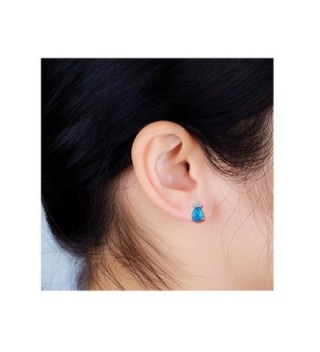 OPALTOP Platinum Teardrop Zirconia Earrings in Women's Stud Earrings