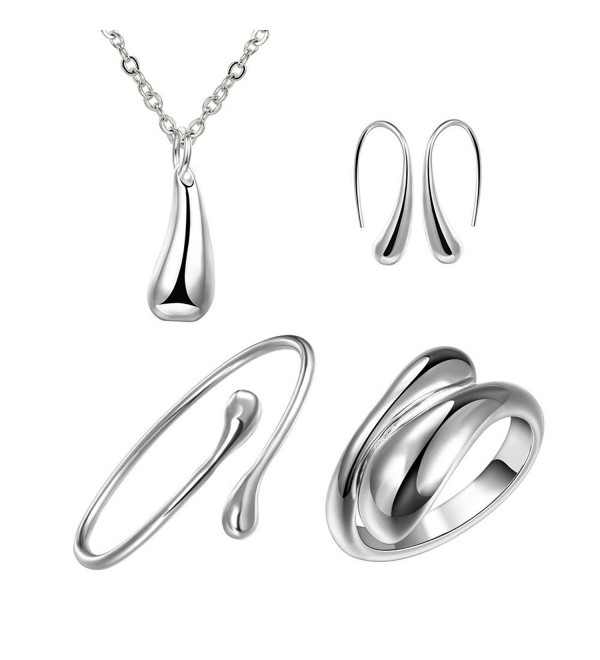 Newtrip Women's 925 Sterling Silver Heart Necklace- Bracelet and Earring Set - Drop - C9183W5687D