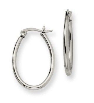 Chisel Stainless Steel 18mm Diameter Oval Hoop Earrings - CP113BIC53Z