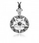 Dan's Jewelers Inverted Pentagram Pentagram Necklace + Silver Plated Clasp- Fine Pewter Jewelry - CV12NGHSPT3