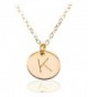 Initial Necklace- 1/2" Gold Filled Custom Letter Necklace - Simple Medium Disc Personalized Monogram Necklace - CI12CH0YXUP