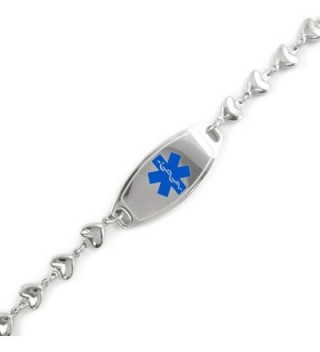 MyIDDr - Pre-Engraved & Customizable Pacemaker ID- Medical Alert Bracelet- Heart Chain - C611CKB36RN