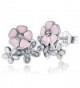 Sterling Silver Cubic Zirconia Daisy Flower Stud Earrings By Presentski - CI17YCIYDAH
