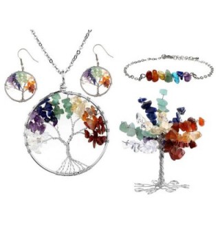Top Plaza Chakra Crystals Jewelry - 7 Chakra Tree Of Life Set 1 - CM182T88NYR
