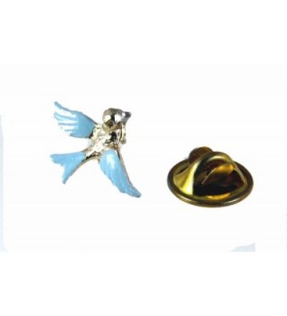 6030344 Bluebird of Happiness Lapel Pin Brooch Tie Tack Blue Bird Cheer Guide - CQ11E9NCD0L