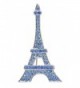 Alilang Silvery Tone Plated Synthetic Sapphire Blue Paris Eiffel Tower Fashionable Jewel Pin Brooch - Blue - C8113AGX6I5