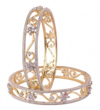 Womens Fashion Style Gold Tone Indian Bangles Bracelet Party wear Jewellery - C412M04LOHN