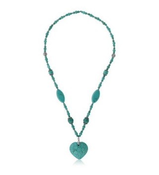 Simulated Turquoise Howlite Necklace Pendant