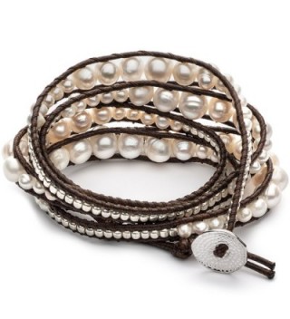 GingerBird Jewelry Marshmallow Freshwater Bracelet in Women's Wrap Bracelets