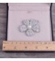 Yilanair Flower Crystal Pearl Brooch in Women's Brooches & Pins