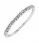 0.07 carat 10k Gold Round Diamond Ladies Anniversary / Wedding stackable Band Ring - IGI Certified - white-gold - CV182IRYAAU