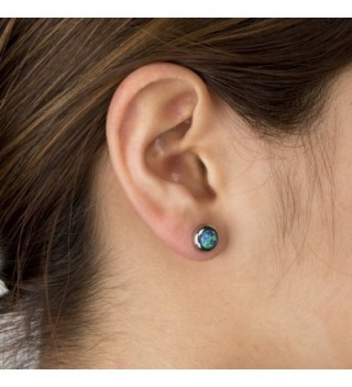 Womens Stainless Steel Synthetic Earrings