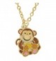 Monkey Pendant Necklace in Figural Gift Box - CW11BLZV315