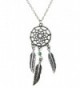 Dastan Dangling Feather & Wings Tassel Turquoise Bead Necklace Bohemia Dream Catcher - CH12O1DKXV7