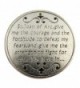 Silver Saint Courage Prayer Token