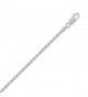 Rope Chain Necklace 1.8mm Sterling Silver with Rhodium Plate Non-tarnish - CE119CS8MDF