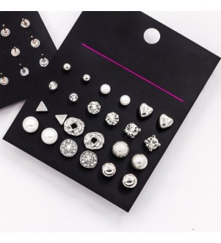 Aikooch Geometric Crystal Piercing Earrings