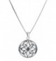 Celtic Knot Charm Pendant Necklace- Stainless Steel- 18" Chain - By Regetta Jewelry - C312G6A1DO5