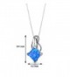 Created Blue Green Necklace Sterling Princess in Women's Pendants