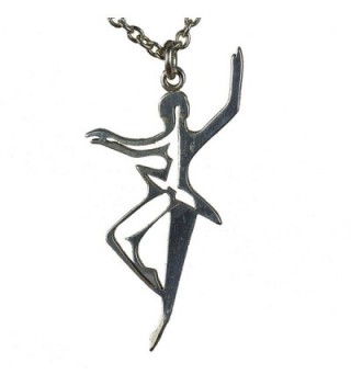 Dancing for Peace Silver-dipped Pendant Necklace on 18" Rolo Chain - CS11DUVT5QX