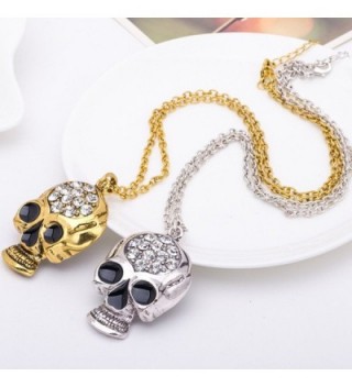 Halloween Crystal Skeleton Necklace Earrings