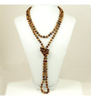 Ny6design Tigereye Hand Knotted Necklace N16111502d in Women's Strand Necklaces