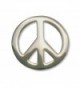 Hippie Peace Sign Jacket or Hat Pin Polished Silver Finish Pewter - CX11FATA9BB